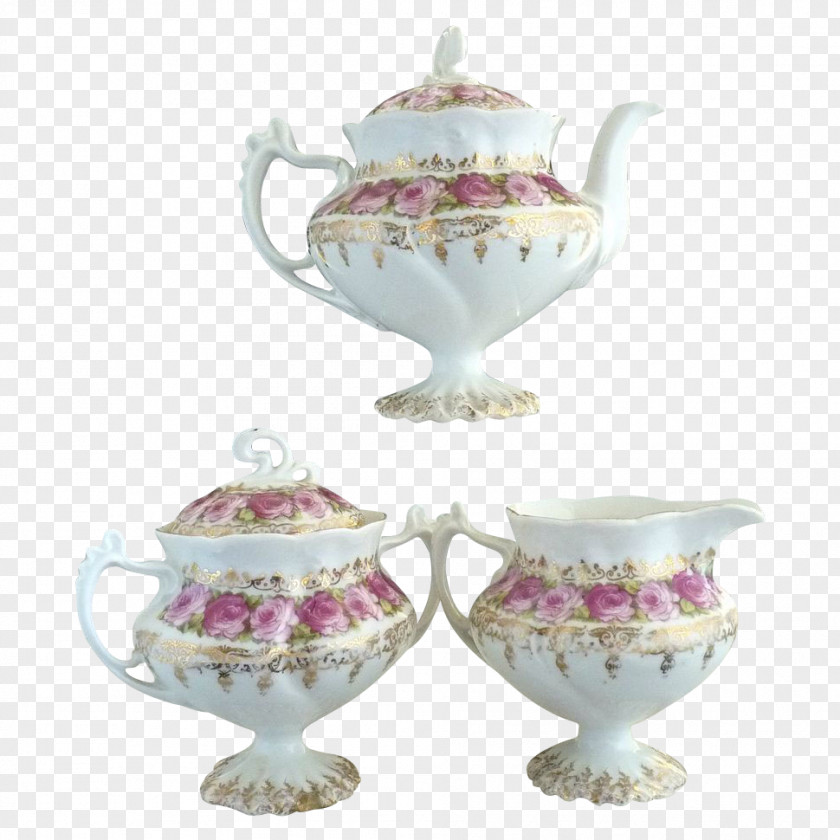 Tea Tureen Set Porcelain Kettle PNG