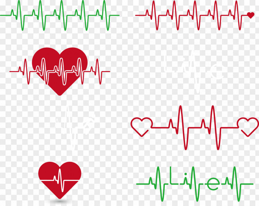 ECG Lines Creative Heart Rate Electrocardiography PNG