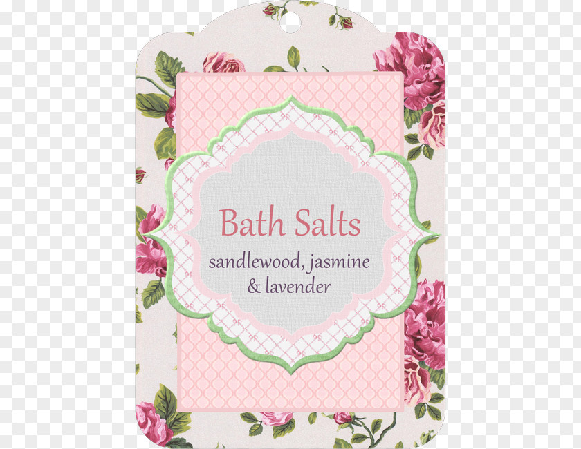 Label Cosmetics Floral Design DIY Bath & Body PNG