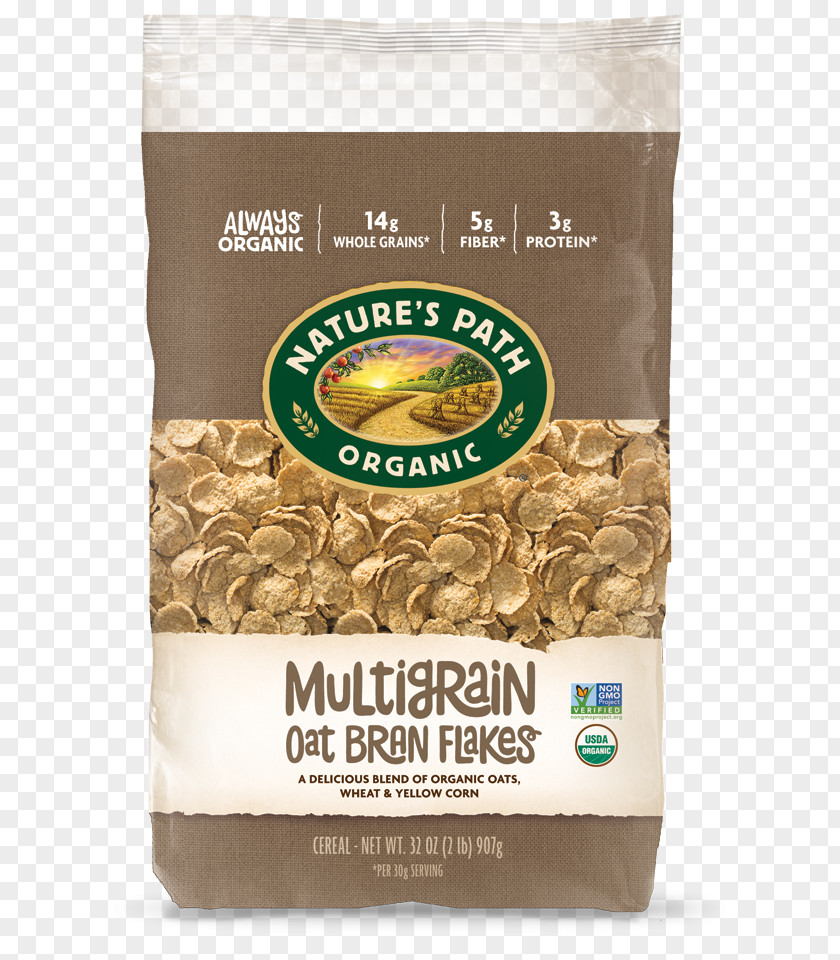 Oat Bran Breakfast Cereal Organic Food Nature's Path Whole Grain PNG