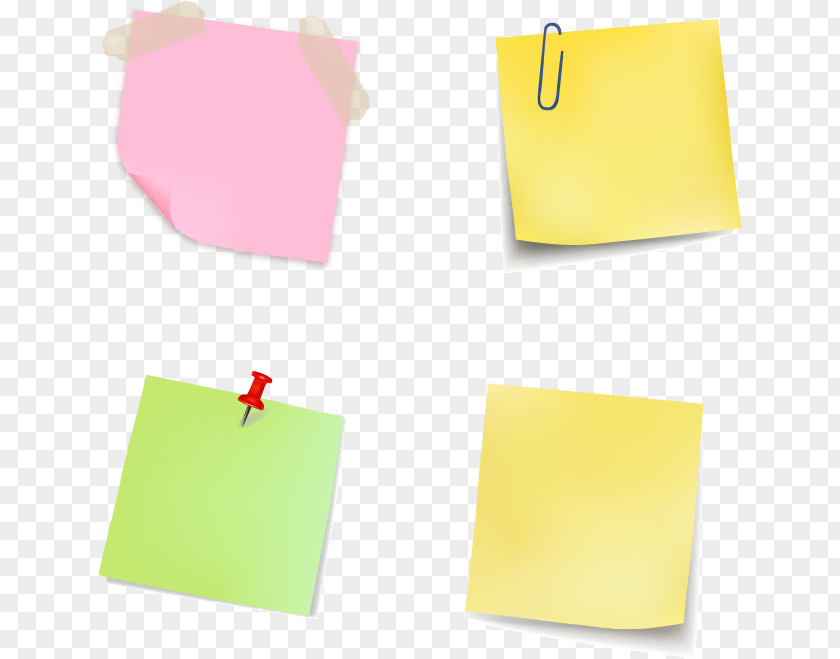 Sticky Paper Notes Clip Post-it Note Stationery PNG