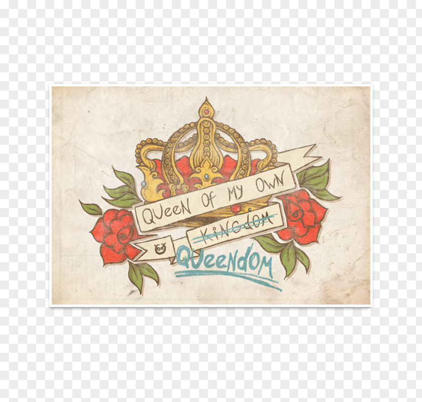 Deixa Art Queendom Old School (tattoo) Almofada Queen Towel PNG