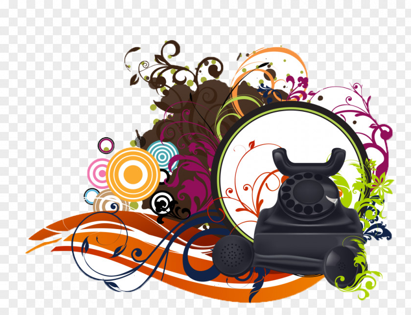 Old Phone Euclidean Vector Illustration PNG