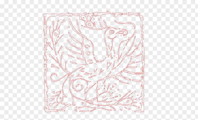 Red Phoenix Paper Petal Pattern PNG