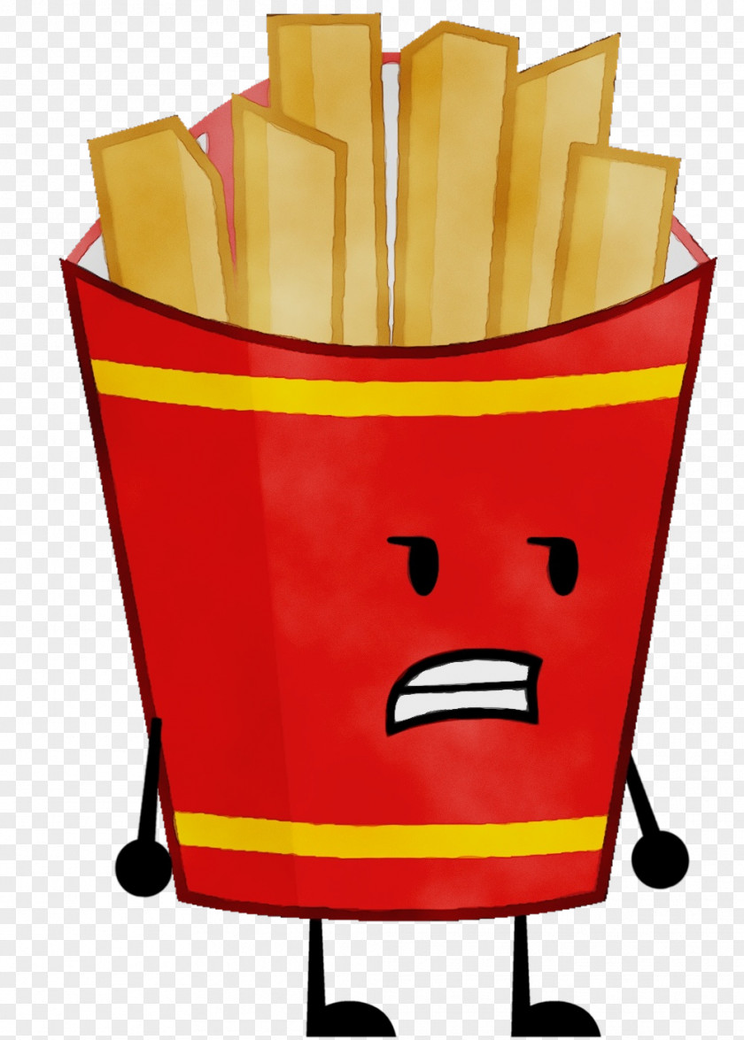 Yellow Cartoon French Fries PNG