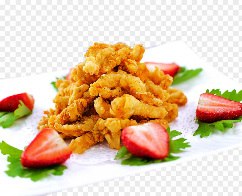 Chicken And Strawberries Taiwanese Fried Salt Meat PNG