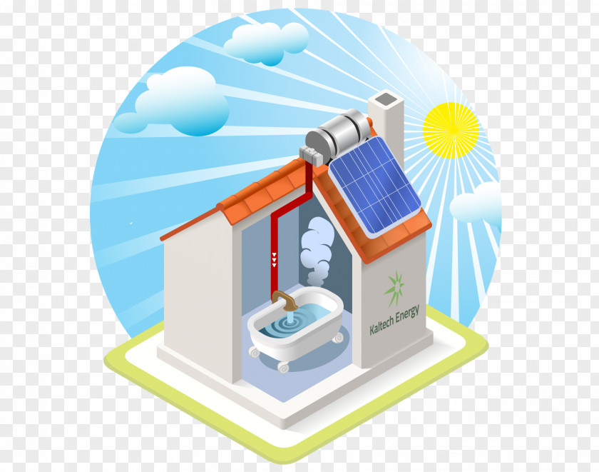 Efficient Energy Use Solar Power Water Heating PNG