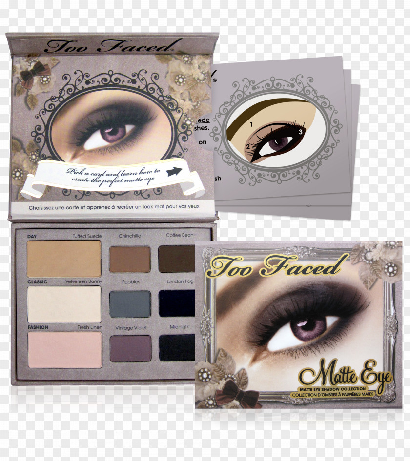 Eye Too Faced Matte Shadow Collection Cosmetics Palette PNG