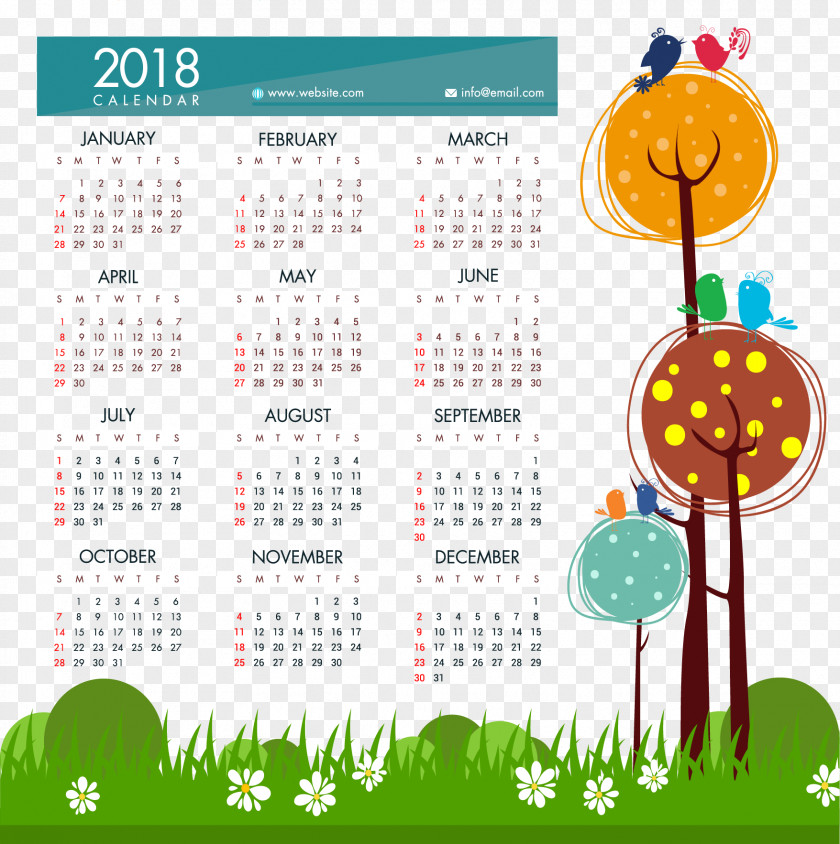 Fluffy Calendar Template 365-day Month PNG