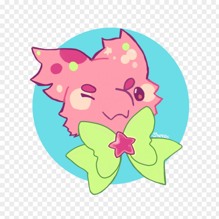 Pink Sheep Holy Butts Petal Sketch PNG