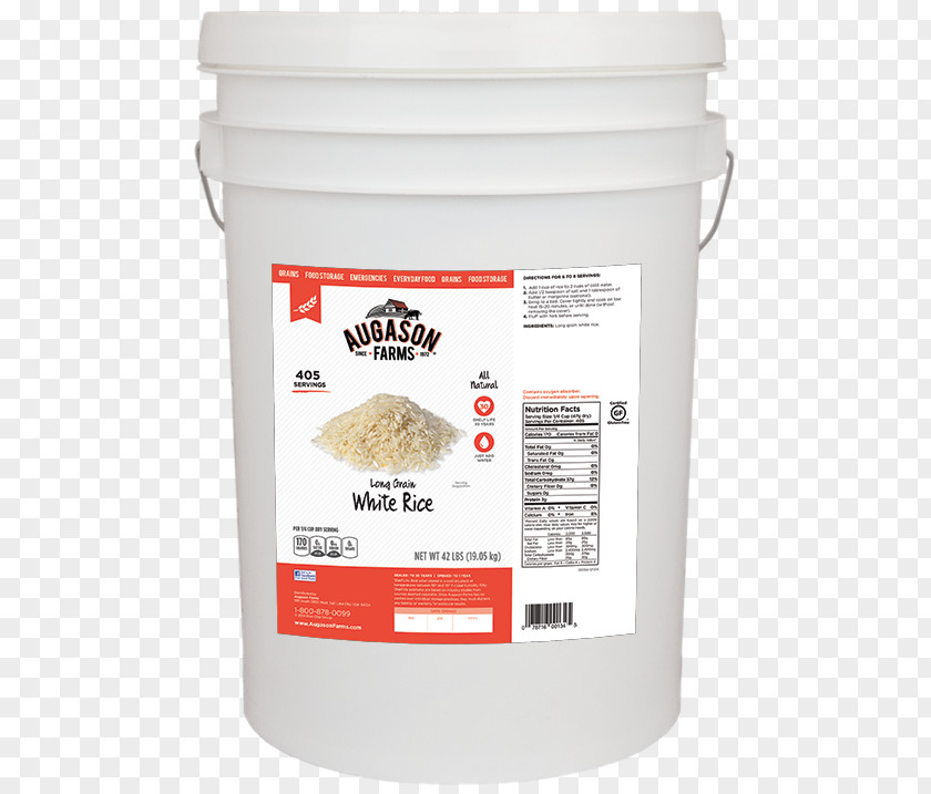 Rice Grains Pail White Cereal PNG