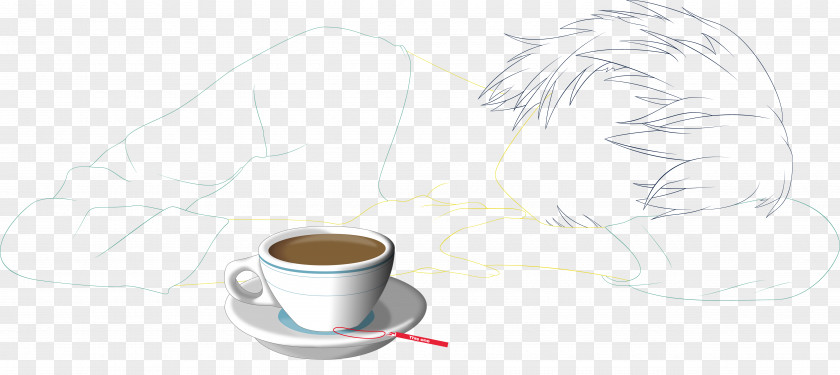 Cup Coffee Line Art Drawing PNG