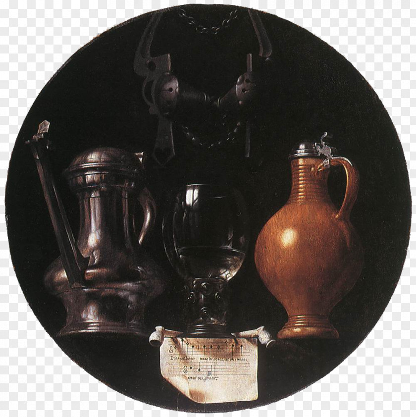 Still Life Rijksmuseum Emblematic With Flagon, Glass, Jug And Bridle Painting Painter PNG