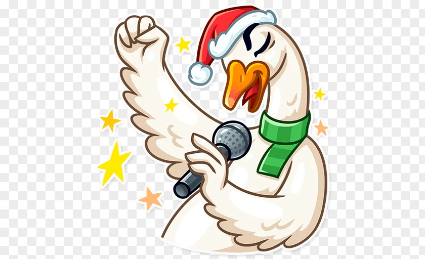 Chicken Beak Christmas Sticker PNG