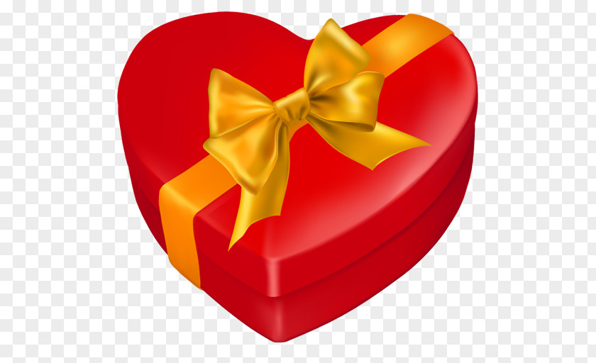 Gift Box Heart Decorative PNG