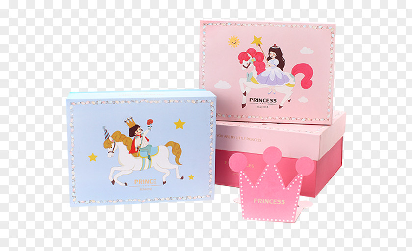 Cartoon Princess Prince Packing Box Gift Packaging And Labeling Paper Bag Tmall PNG