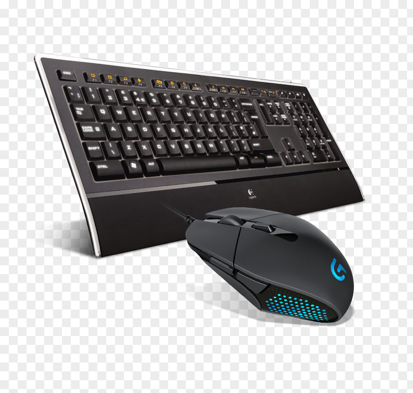 Computer Keyboard Logitech Illuminated K740 AZERTY 920-001258 PNG