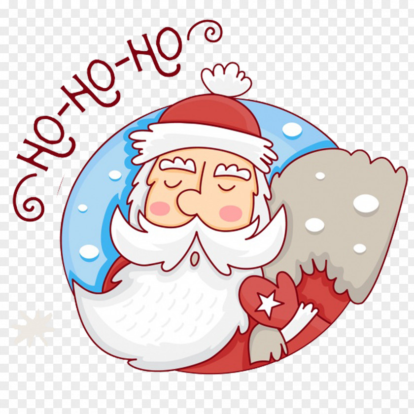 Hand-painted Santa Claus Sleeping Material Drawing Christmas PNG