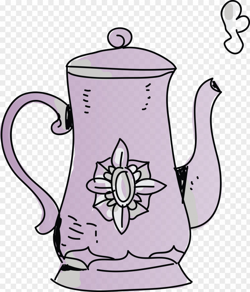 Kettle Mug Teapot Tennessee Purple PNG