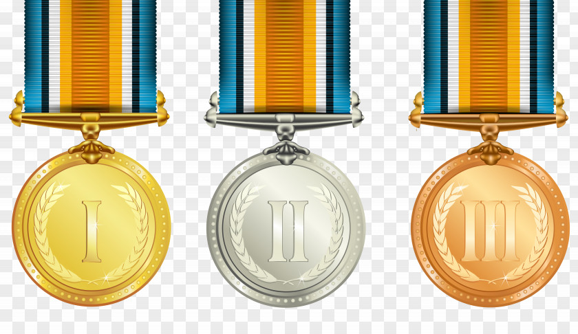 Transparent Medals Set Clipart Gold Medal Silver Clip Art PNG