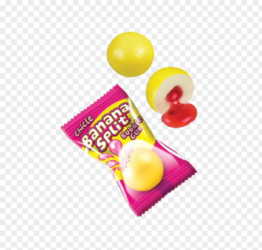 Banana Splits Chewing Gum Split Bubble Candy Hubba Bubba PNG