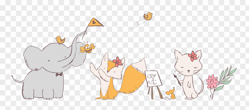 Cat Horse Dog Line Art Tail PNG