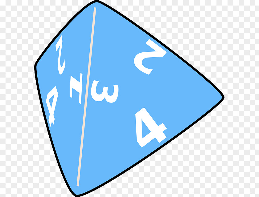 Color Triangle Dice Game Four-sided Die Clip Art PNG