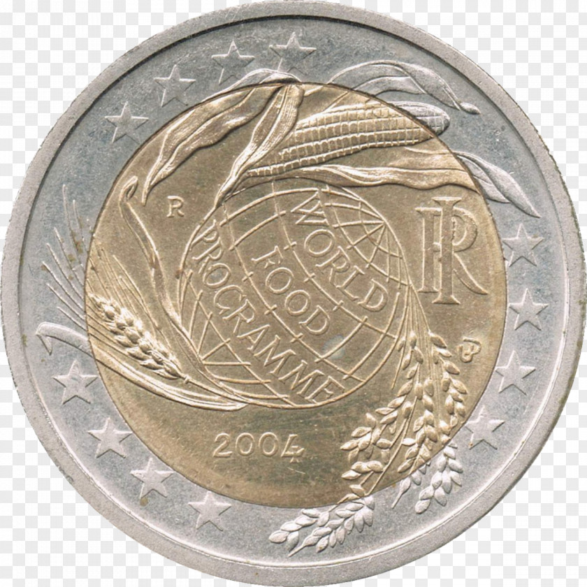Commemoration 2 Euro Commemorative Coins World Food Programme Medal PNG