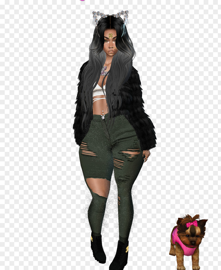 Snap Fashion Model Fur PNG