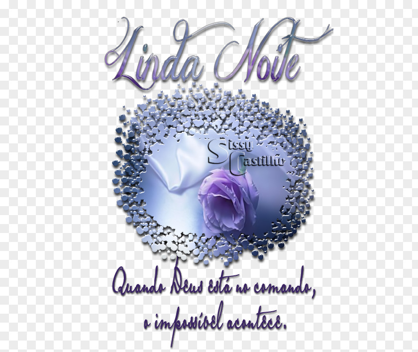 Boa Noite Floral Design Font PNG