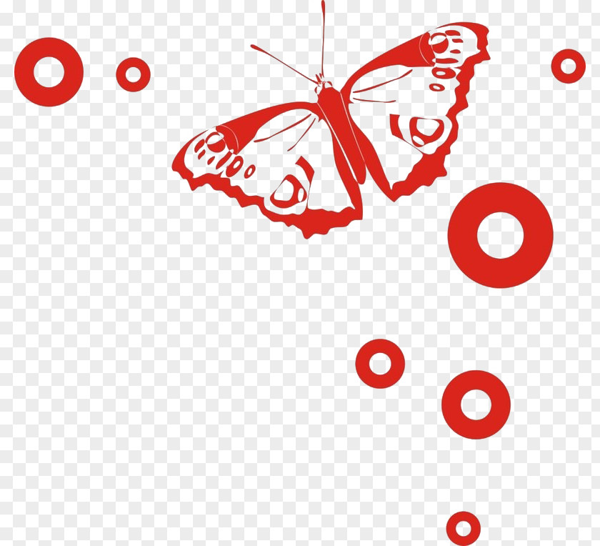 Butterfly Circle Poster Clip Art PNG
