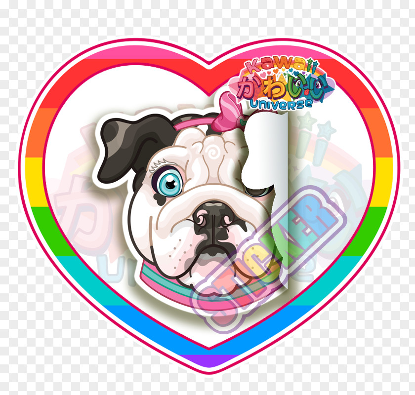 Puppy Sticker Dog Breed Bulldog Label PNG