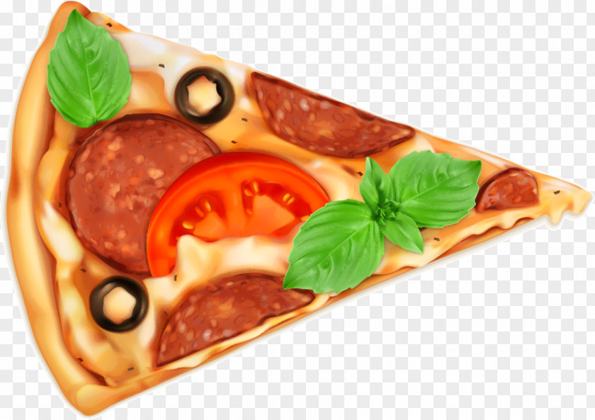 Vector Cartoon Illustration Pizza Hamburger Fast Food Salami PNG