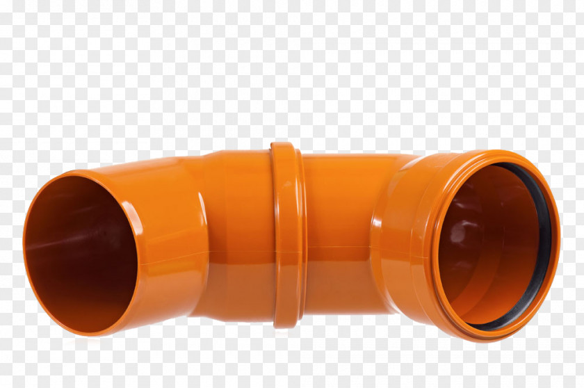 Orange Water Pipeline Transportation Plastic Pipework Tube PNG