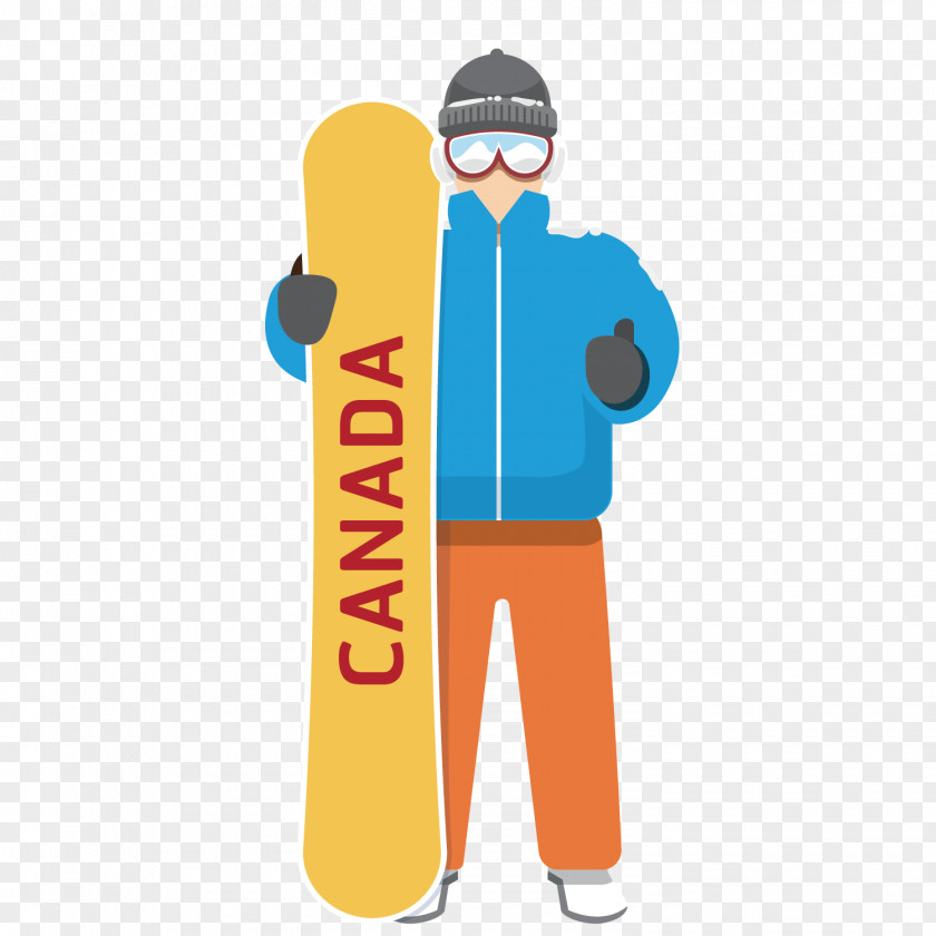 Vector Material Pattern Outbound Travel Skiing Snowman Illustration PNG