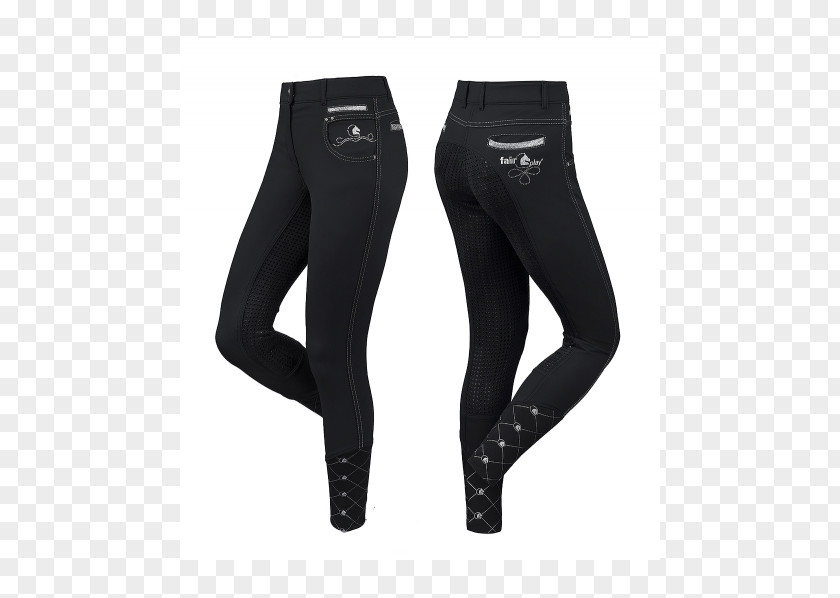 FairPlay Jodhpurs Leggings Equestrian Black Breeches PNG