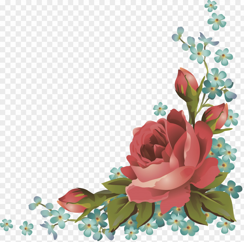 Floral Rose Clip Art PNG