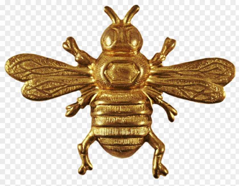 Gold Hanging Honey Bee Charms & Pendants Jewellery PNG
