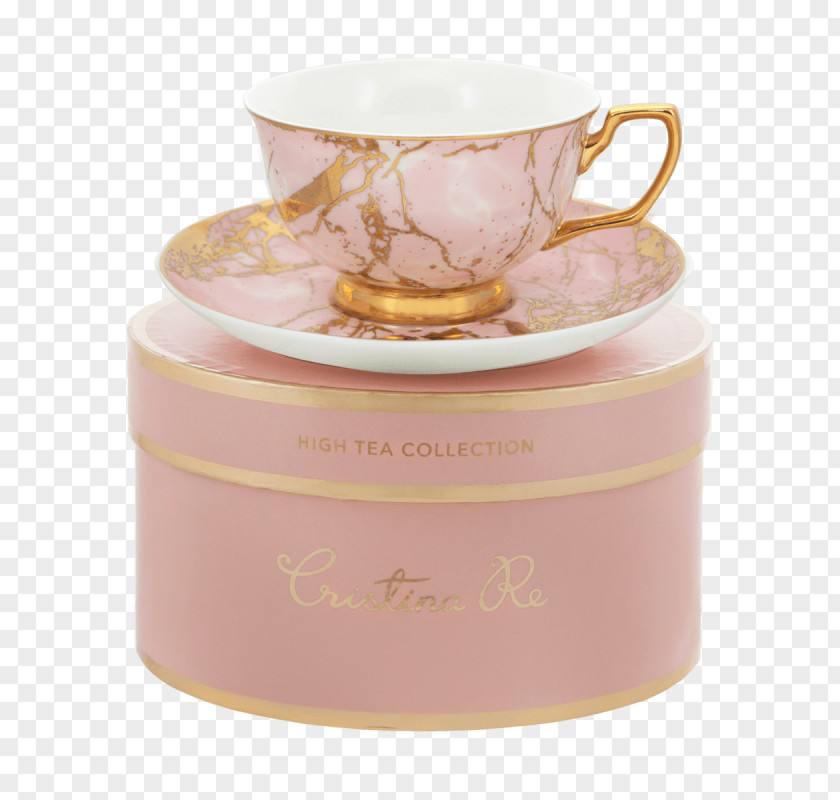 French Tea Cart Cristina Re Teacup & Saucer Teaspoon PNG