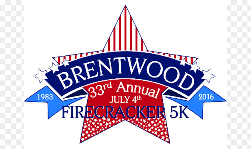 Preemptive 35th Annual Brentwood Firecracker 5K Competition Number Run PNG