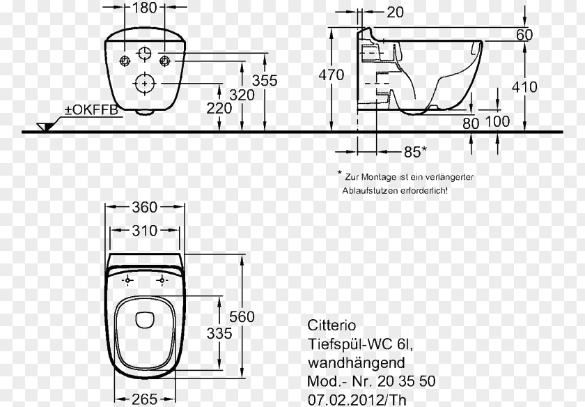 Toilet Flush Keramag Citterio Wall Washdown WC White Ceramic PNG