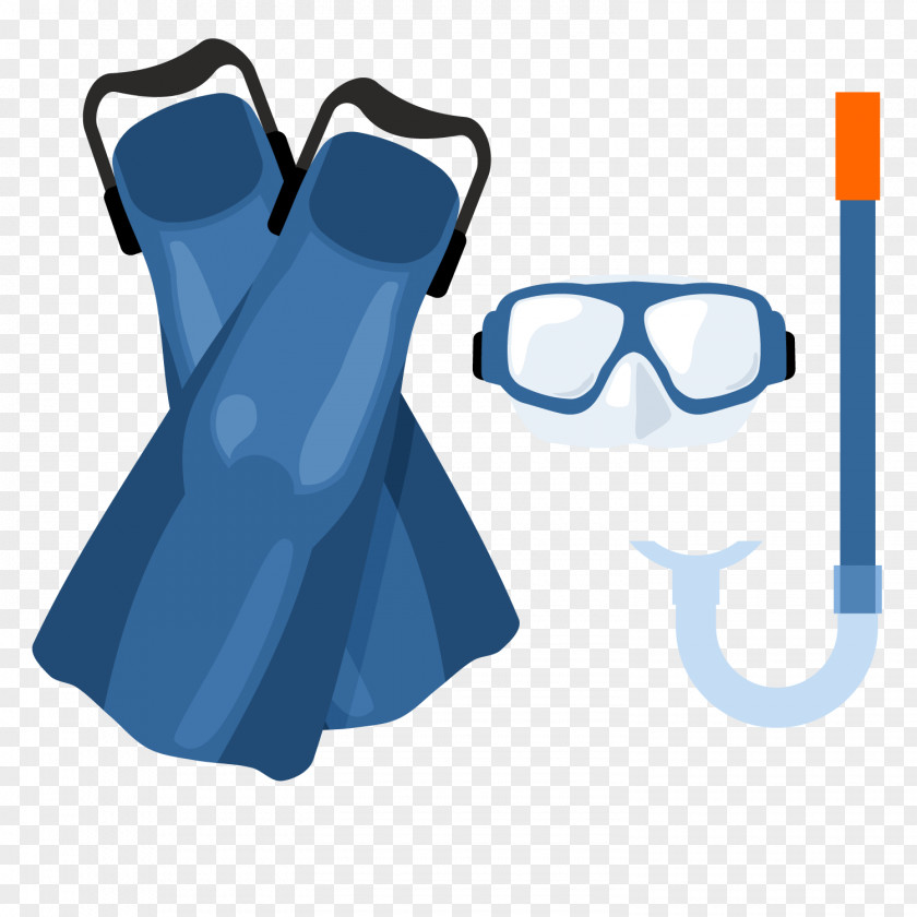 Vector Diving Equipment Snorkeling Swimfin Clip Art PNG