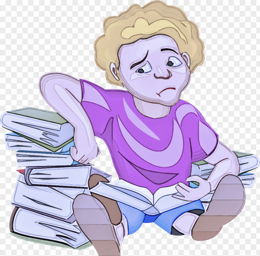Fictional Character Child Cartoon Reading Sitting Clip Art PNG