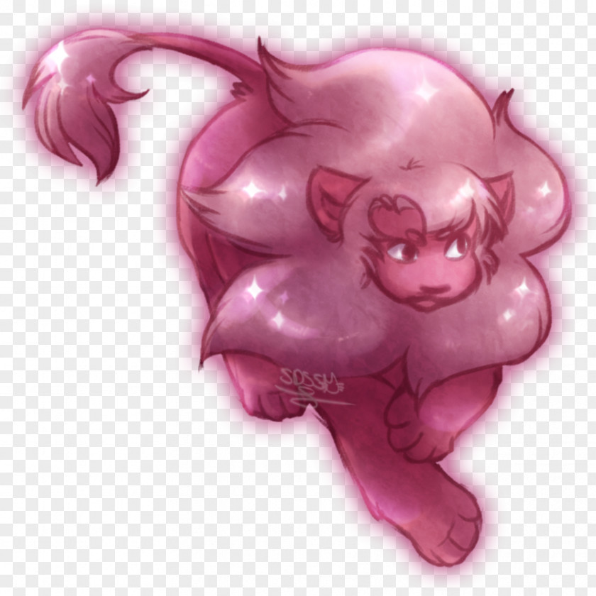 Lion Fire Snout Figurine Character Pink M Fiction PNG