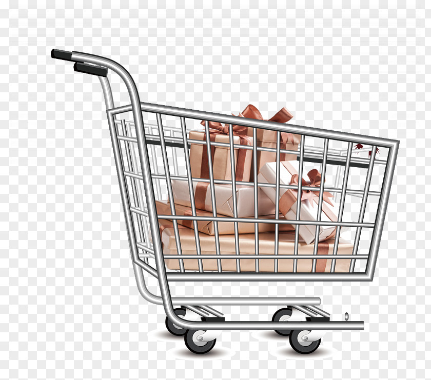 Storage Basket Vehicle Supermarket Cartoon PNG