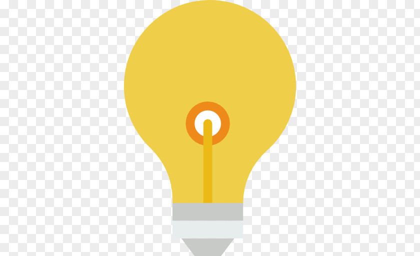 A Yellow Light Bulb Incandescent Lamp PNG