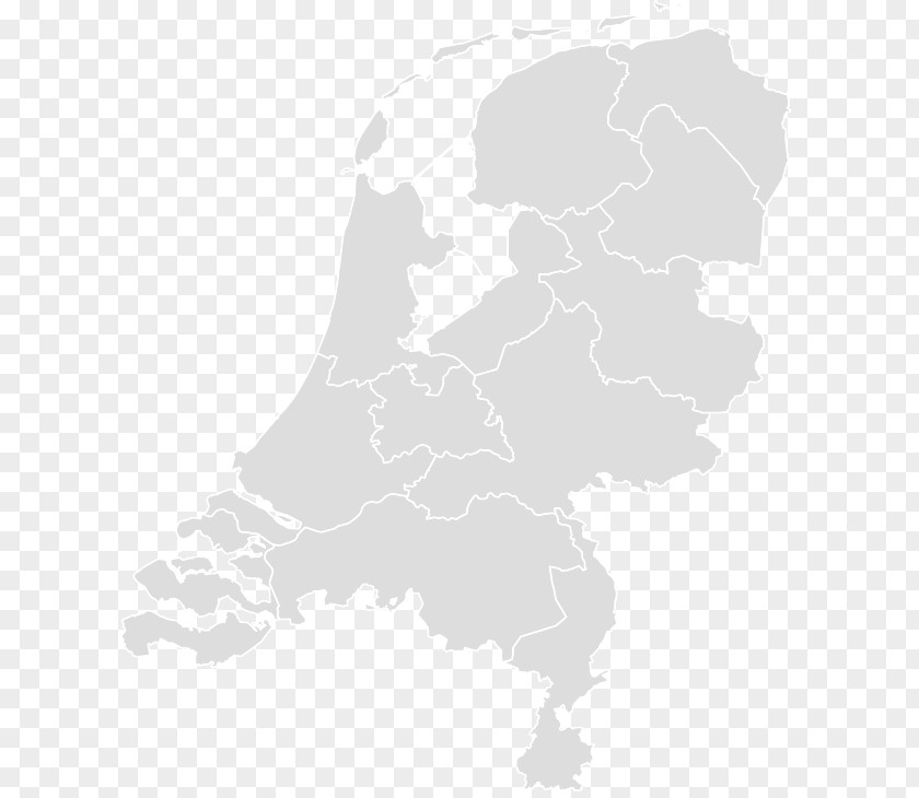 Blank Directions Provinces Of The Netherlands World Map PNG