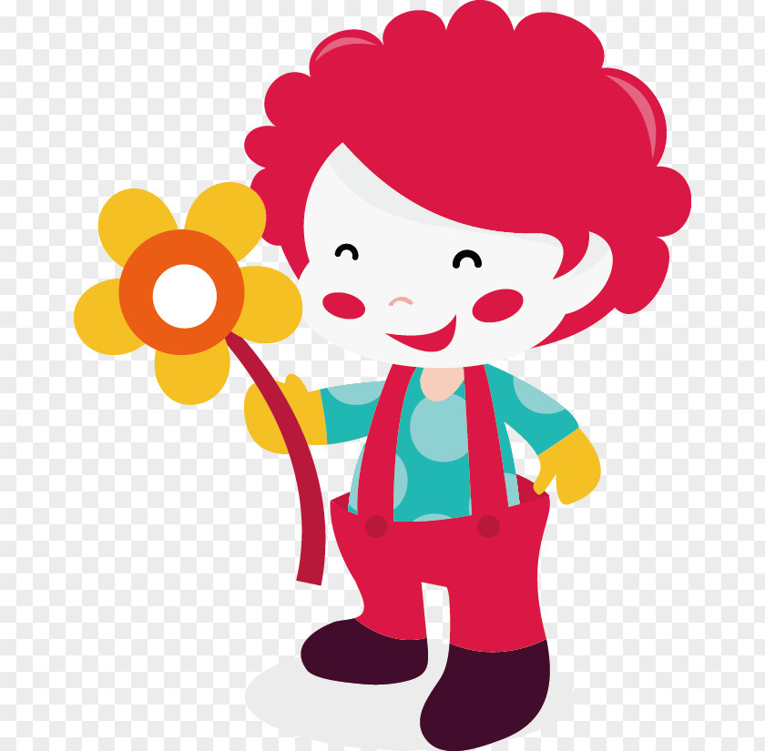 Clown Child Cartoon Illustration PNG