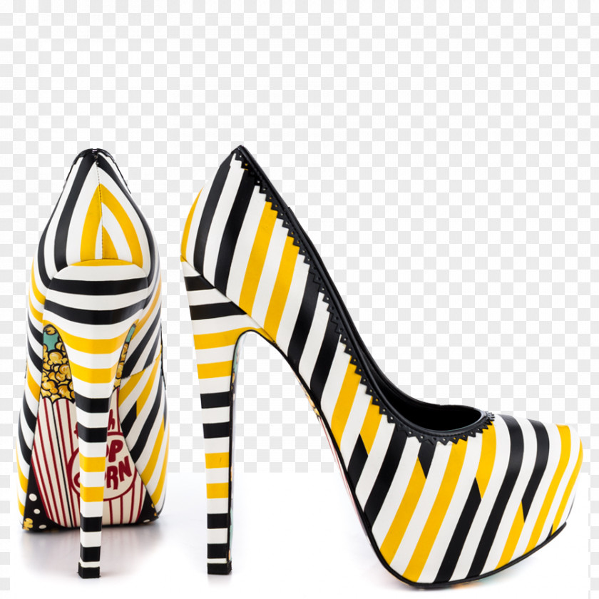 Double 11 Shopping Festival Yellow High-heeled Shoe Court Stiletto Heel PNG