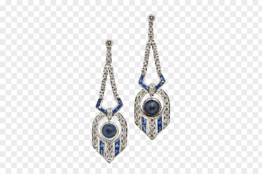 Gemstone Earring Cobalt Blue Body Jewellery PNG